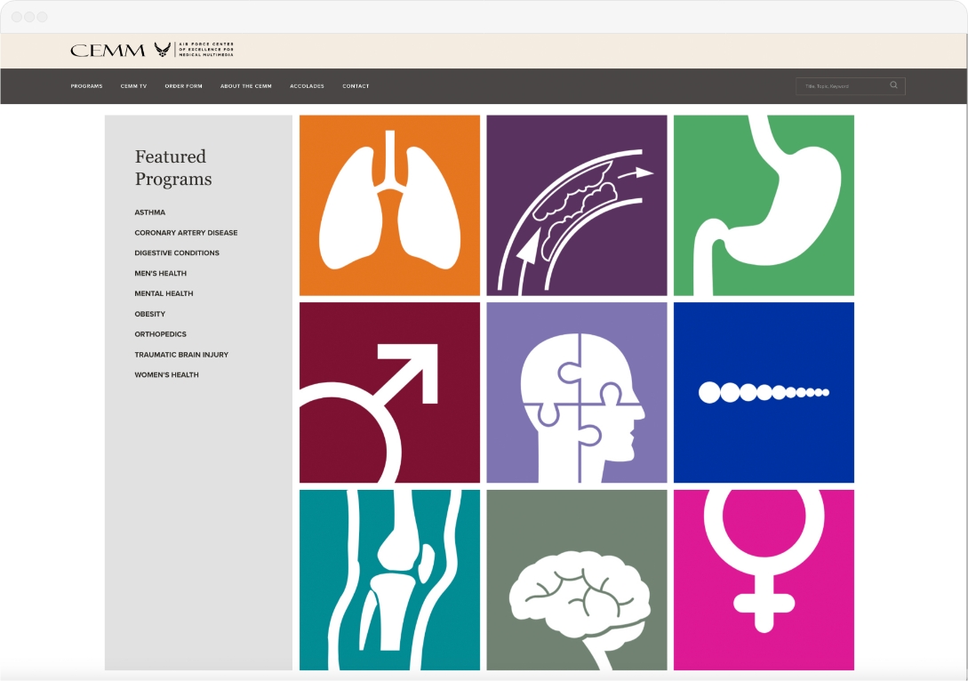 Air Force Center of Excellence for Medical Multimedia cemm.org featured-program page